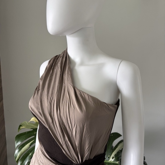 Philosophy di Alberta Ferretti Dress Brown Cocktail Sz 4 US NWT❤️ - Picture 8 of 8